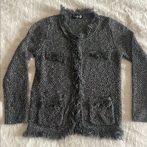 Cozy Gray Tweed Sweater